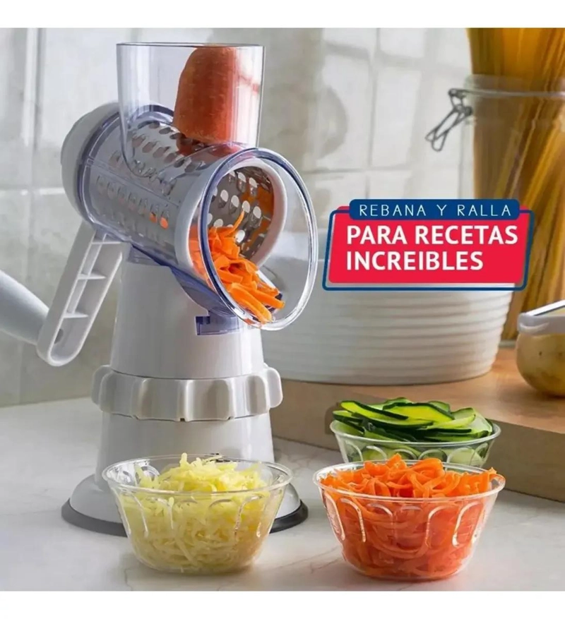 RALLADOR Y CORTADOR MULTIFUNCIONAL PARA VERDURAS 3 EN 1 - 5