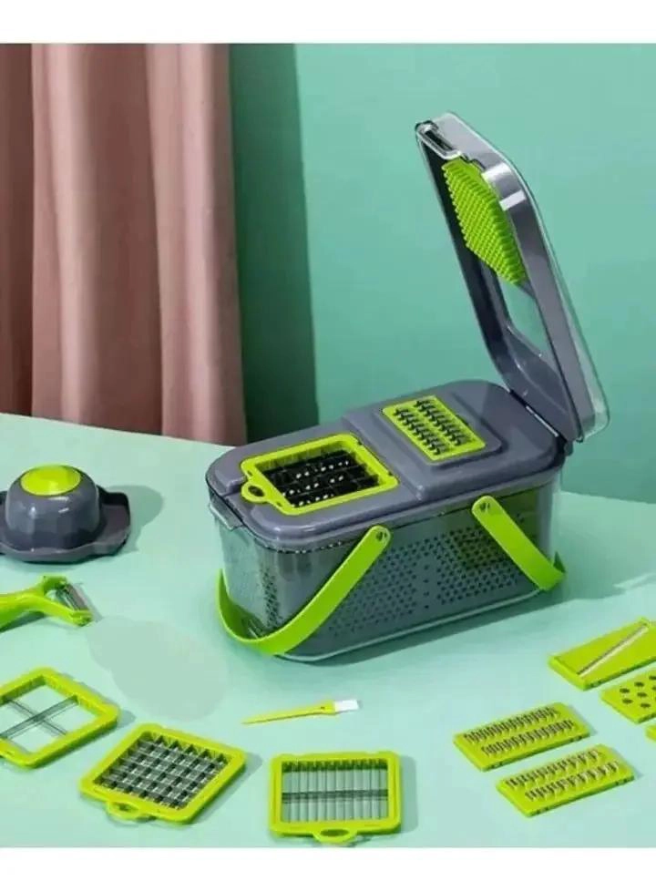 SET MULTIFUNCIONAL DE PICADOR PARA VERDURAS Y FRUTAS CON 22 PIEZAS - 1