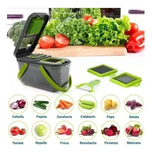SET MULTIFUNCIONAL DE PICADOR PARA VERDURAS Y FRUTAS CON 22 PIEZAS - 3