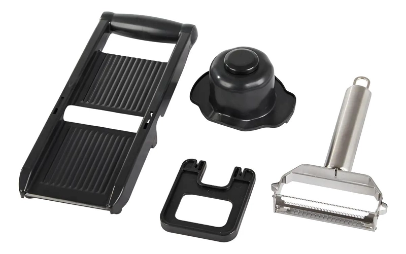 RALLADOR MANDOLINA 3 EN 1 CON PELADOR Y TRITURADOR PARA COCINA - 1