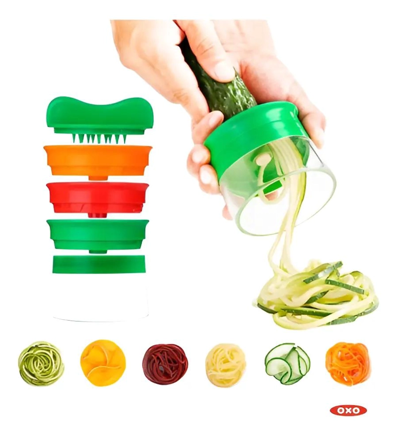 CORTADOR DE VERDURAS ESPIRAL CON TRES TIPOS DE CORTE INTERCAMBIABLES - 3