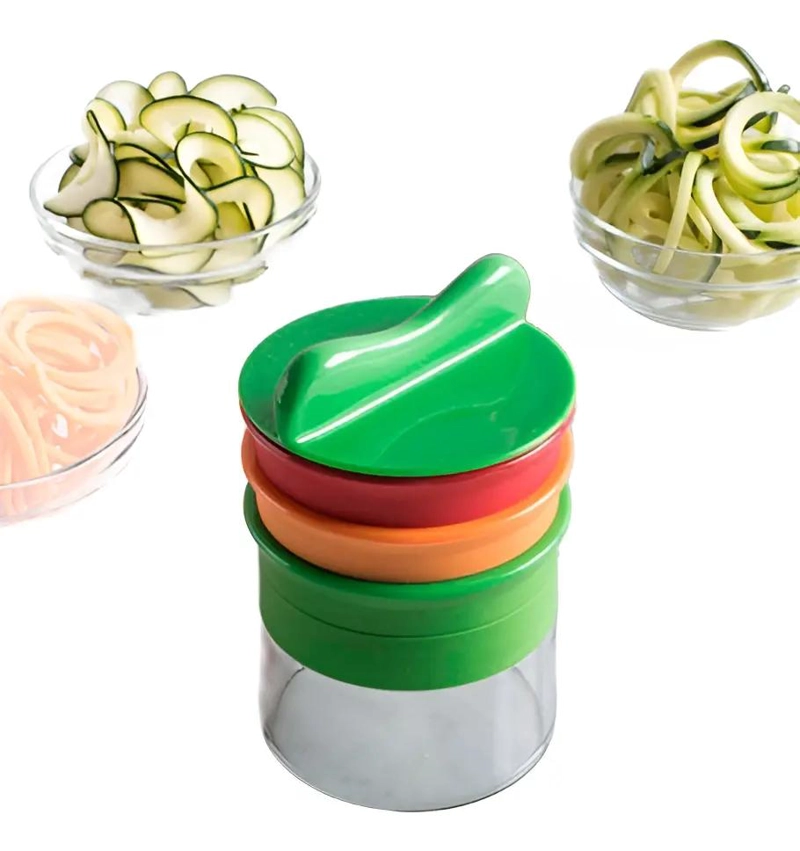 CORTADOR DE VERDURAS ESPIRAL CON TRES TIPOS DE CORTE INTERCAMBIABLES - 4