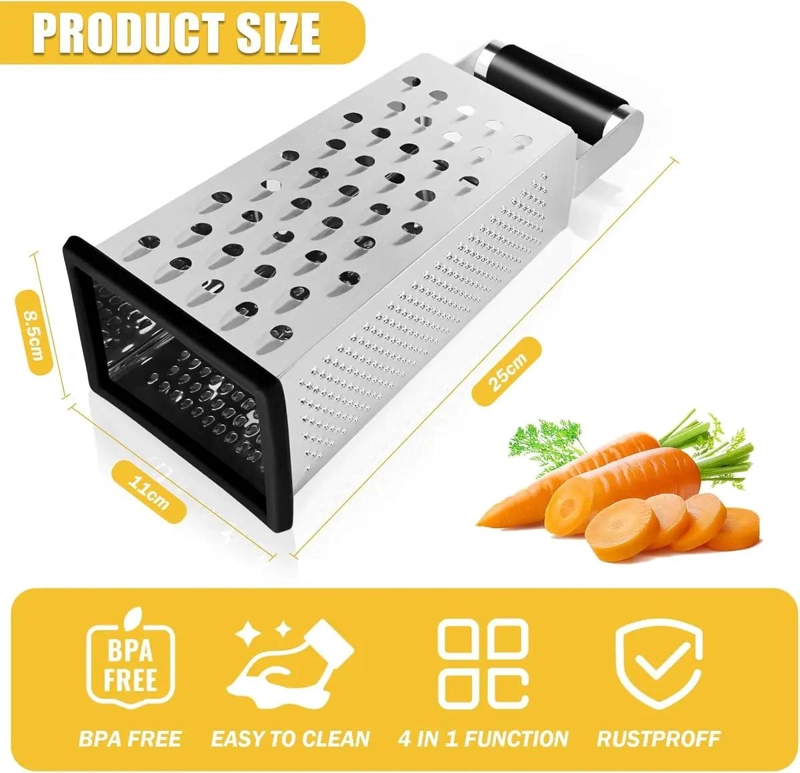 ESTROPAJO DE 4 CARAS PARA ZANAHORIA Y QUESO EN COCINA - 2