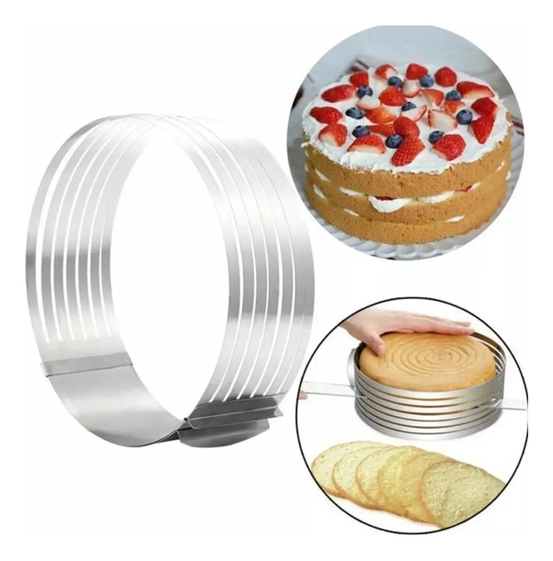 CORTADOR PARA TORTA Y BIZCOCHO CON NIVELADOR Y LAMINADOR AJUSTABLE - 5