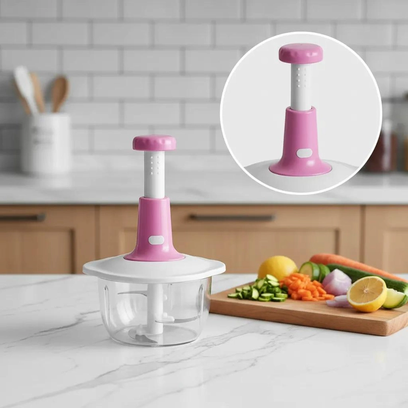 PICADOR MANUAL DE VERDURAS CON CAPACIDAD DE 2 LITROS PARA CEBOLLA Y AJO - 1