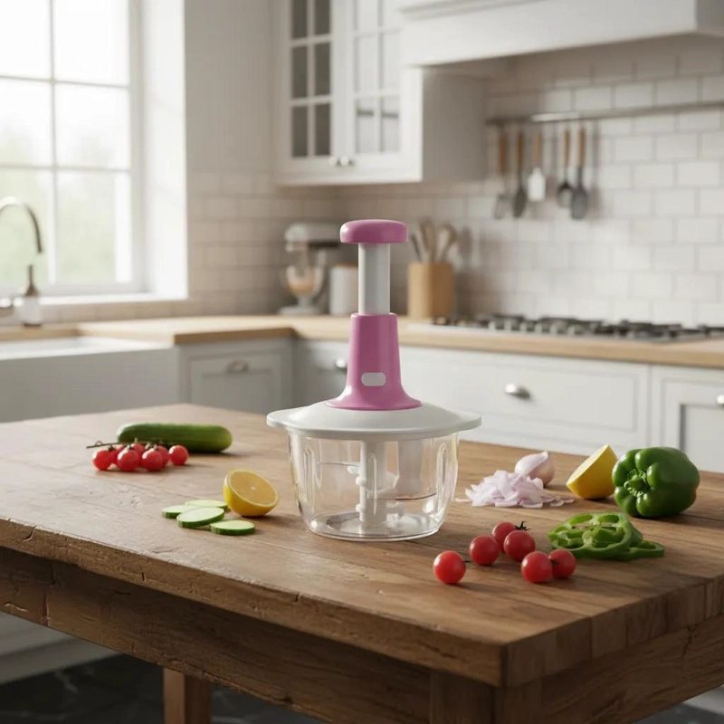 PICADOR MANUAL DE VERDURAS CON CAPACIDAD DE 2 LITROS PARA CEBOLLA Y AJO - 2