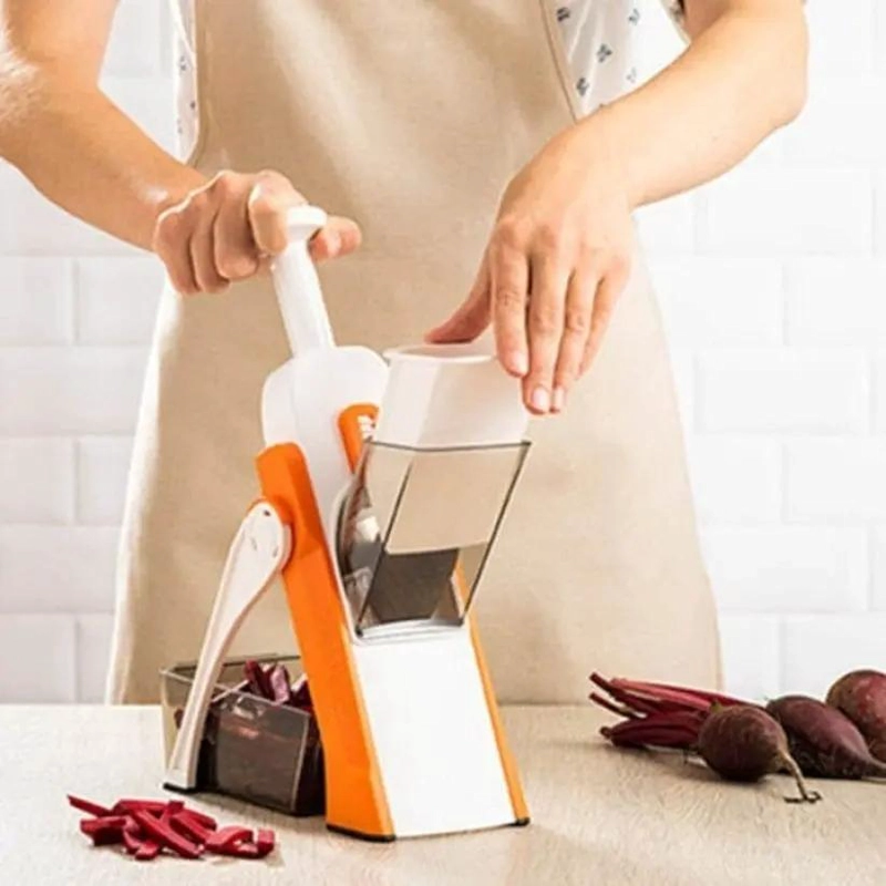 CORTADOR PICADOR MANUAL MULTIFUNCIONAL CON RALLADOR INTEGRADO PARA COCINA - 3