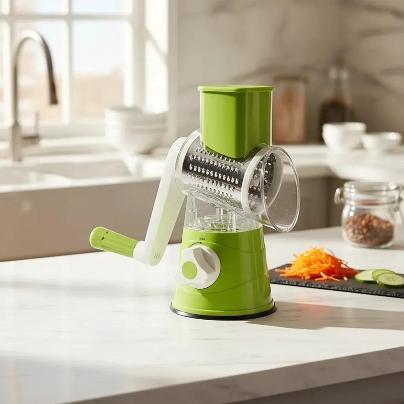 CORTADOR MANUAL PARA VERDURAS Y FRUTAS CON FUNCION TRITURADORA Y PICADORA - 4