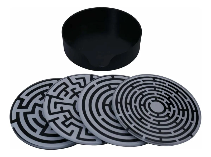 SET DE 4 PORTAVASOS ELEGANTES PARA BEBIDAS Y DECORACION - 1