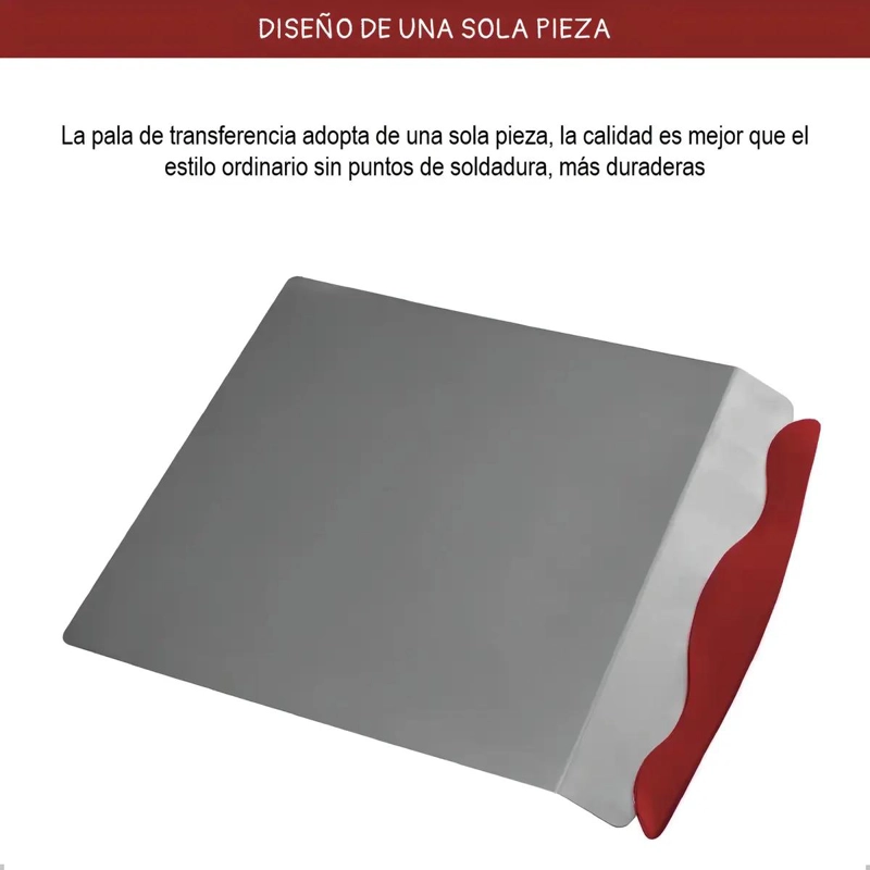 PACK DE 2 ESPATULAS PARA REPOSTERIA CON CABEZAL DE SILICONA ROJO Y MANGO DE ACAB - 3