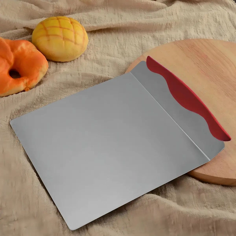PACK DE 2 ESPATULAS PARA REPOSTERIA CON CABEZAL DE SILICONA ROJO Y MANGO DE ACAB - 5