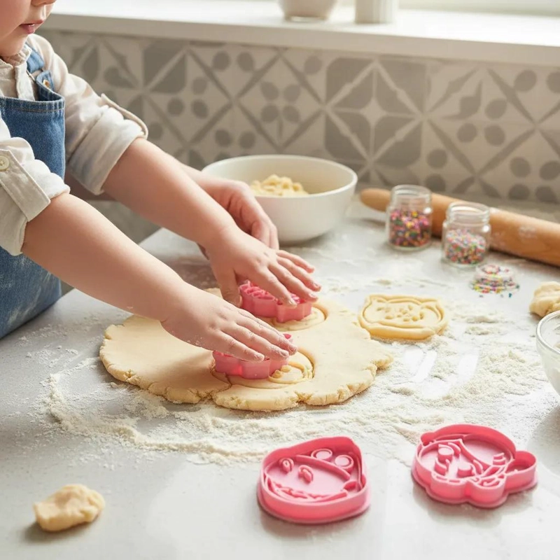 SET DE CORTADORES Y SELLOS PARA GALLETAS CON DISEÑO INFANTIL - 3