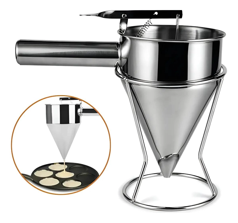DISPENSADOR PARA MASAS DE PANQUEQUES DE ACERO INOXIDABLE 750 ML - 1