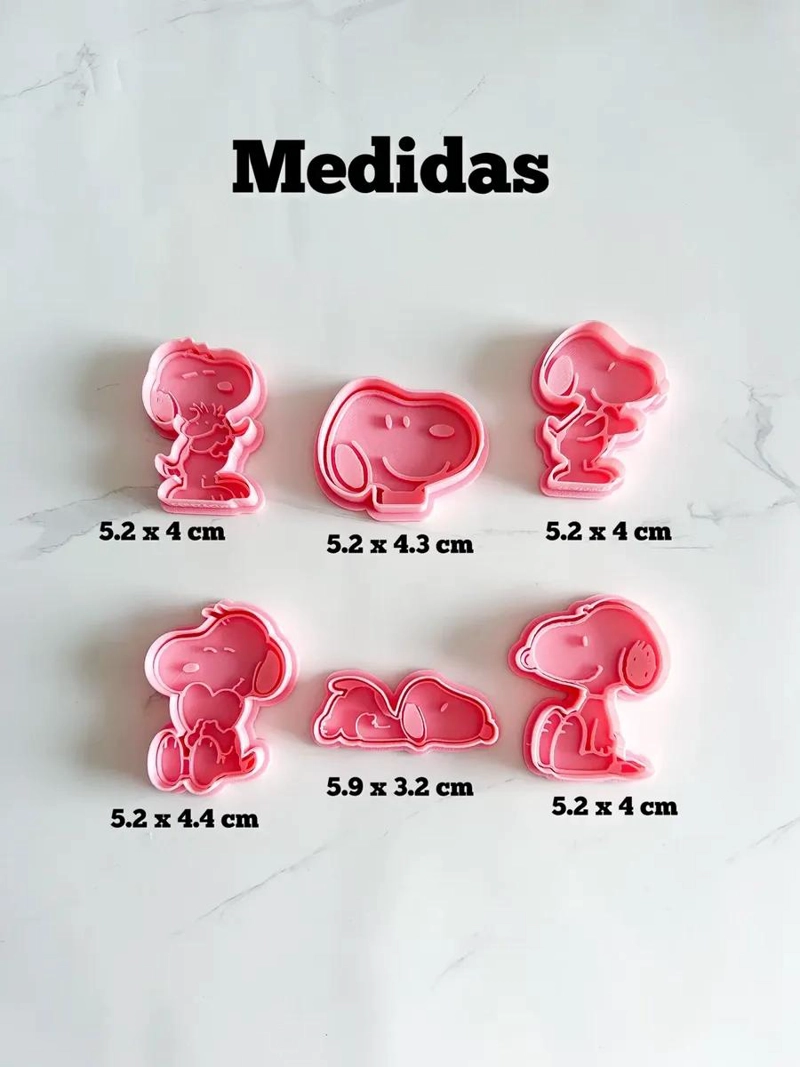 SET DE CORTADORES Y SELLOS PARA GALLETAS CON DISEÑO DE PERRO CURIOSO - 4
