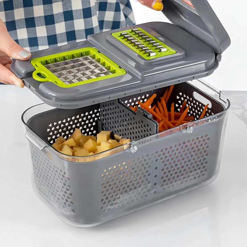 PICADOR Y CORTADOR MULTIFUNCION PARA VERDURAS Y FRUTAS 22 EN 1 - 4