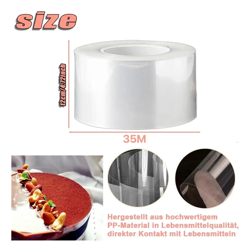 ROLLO DE ACETATO TRANSPARENTE PARA REPOSTERIA 12 CM X 35 M - 2