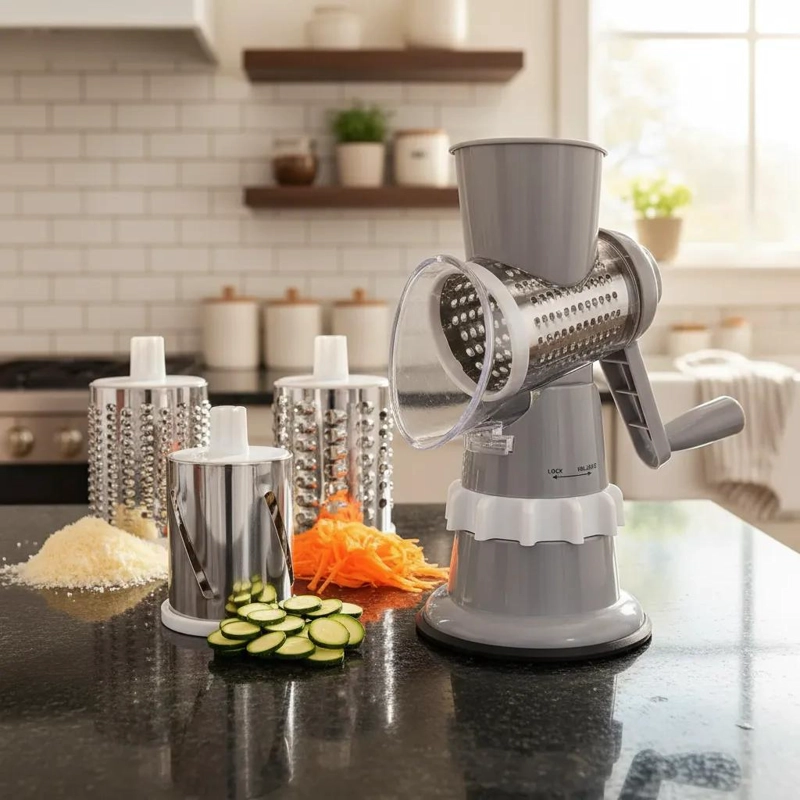 RALLADOR Y REBANADOR MULTIFUNCIONAL PARA VERDURAS Y FRUTAS - 1