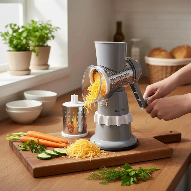 RALLADOR Y REBANADOR MULTIFUNCIONAL PARA VERDURAS Y FRUTAS - 3