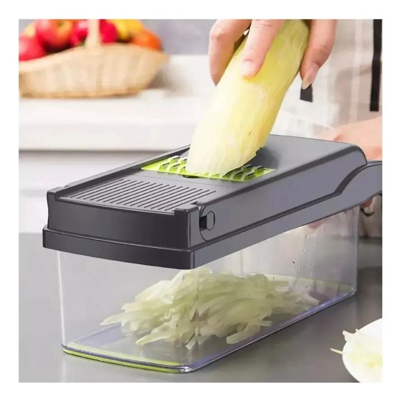 PICADORA Y RALLADOR MULTIUSO PARA VERDURAS Y FRUTAS CON CUCHILLAS AFILADAS - 4