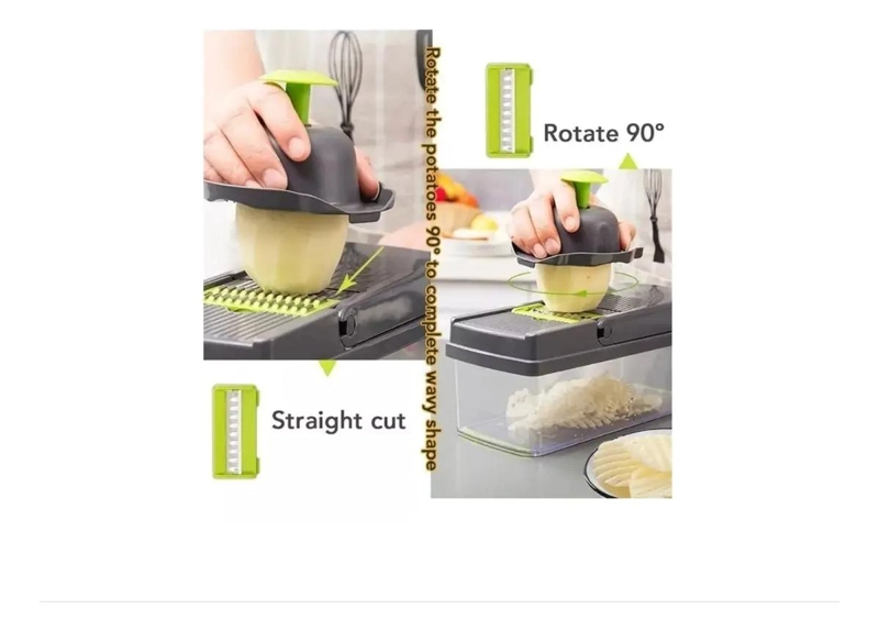 PICADORA Y RALLADOR MULTIUSO PARA VERDURAS Y FRUTAS CON CUCHILLAS AFILADAS - 5