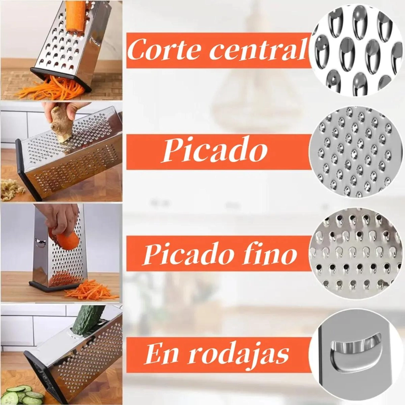ESTROPAJO DE 4 CARAS PARA ZANAHORIA Y QUESO EN COCINA - 3