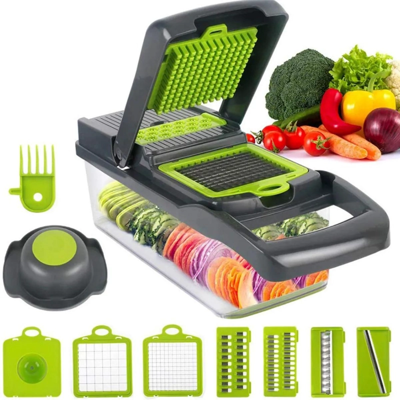 SET DE 16 PIEZAS PARA PICAR Y CORTAR FRUTAS Y VERDURAS EN COCINA - 2