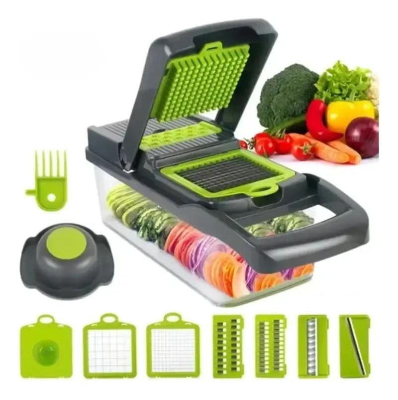 PICADOR MULTIFUNCIONAL PARA VERDURAS CON CUCHILLAS DE ACERO INOXIDABLE - 1