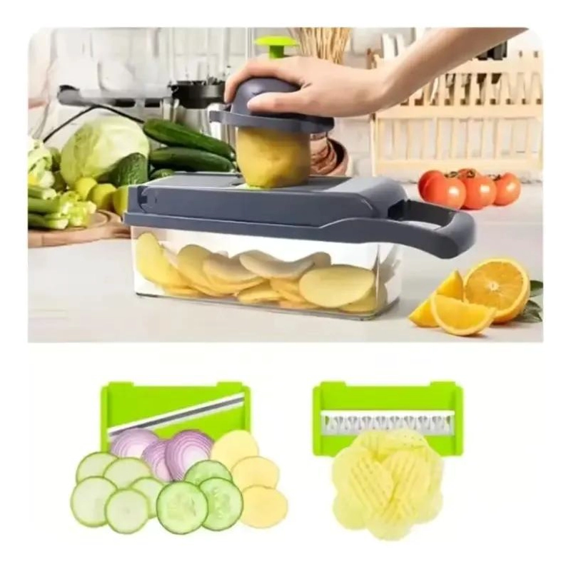 PICADOR MULTIFUNCIONAL PARA VERDURAS CON CUCHILLAS DE ACERO INOXIDABLE - 2