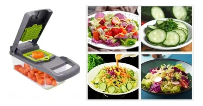 PICADOR MULTIFUNCIONAL PARA VERDURAS CON CUCHILLAS DE ACERO INOXIDABLE - 3