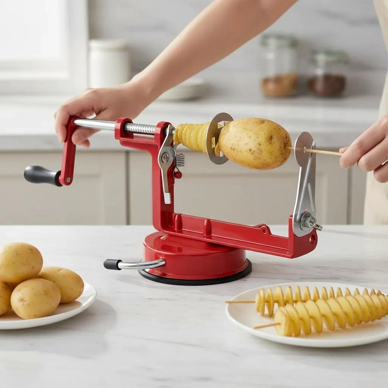 MAQUINA PARA PAPAS ESPIRAL DE ACERO INOXIDABLE PARA FRITURAS - 5