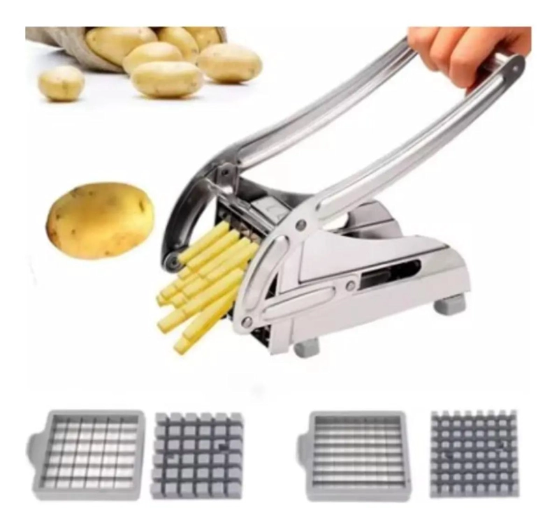CORTADOR MANUAL DE PATATAS DE ACERO INOXIDABLE PARA COCINA - 1