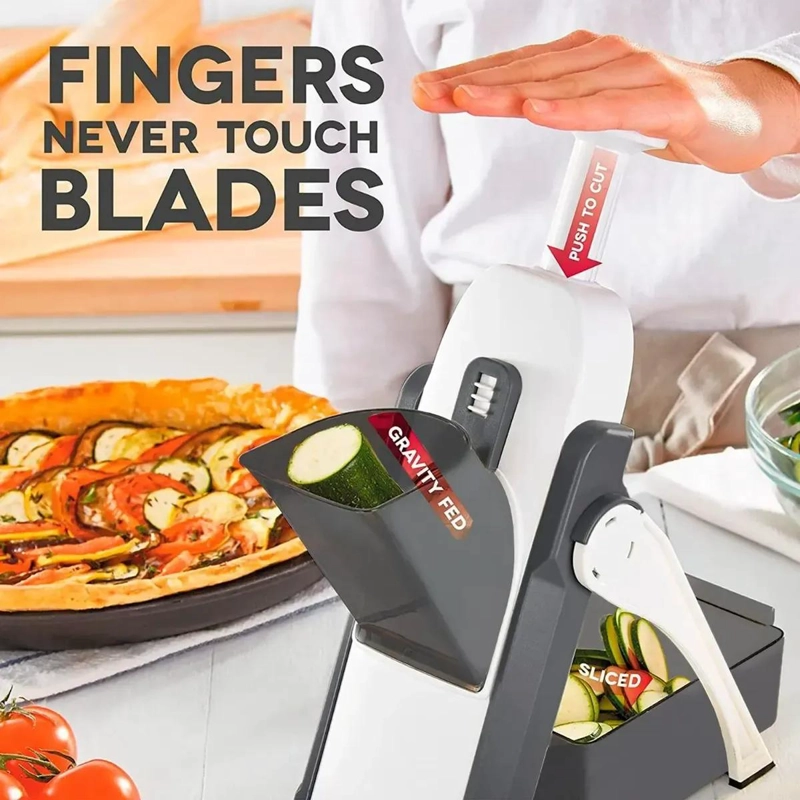 CORTADOR MANUAL PARA VERDURAS Y FRUTAS CON MANDOLINA AJUSTABLE - 3