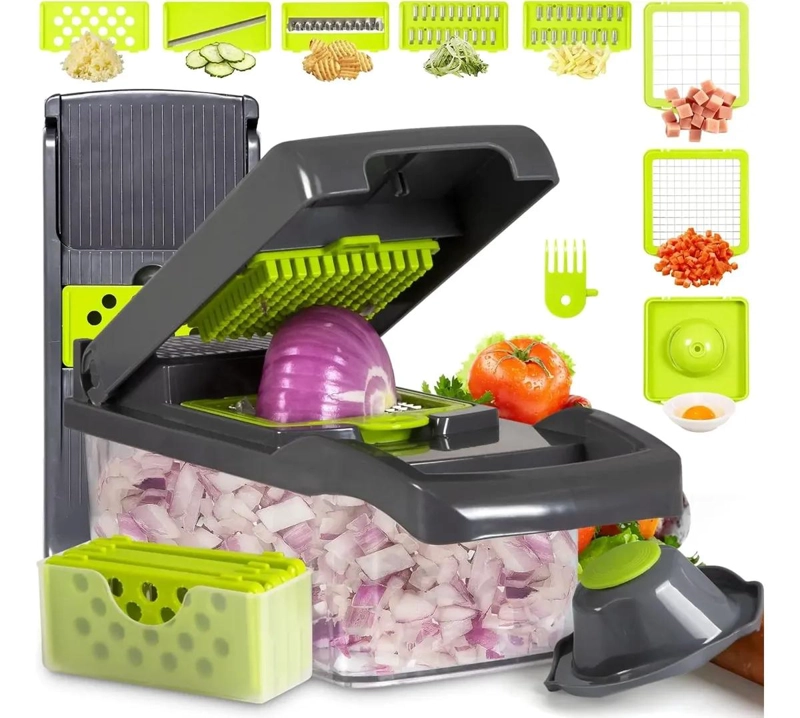 RALLADOR Y PICADOR MULTIUSO PARA FRUTAS Y VERDURAS CON DISEÑO PRACTICO - 1