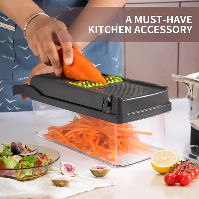 RALLADOR Y PICADOR MULTIUSO PARA FRUTAS Y VERDURAS CON DISEÑO PRACTICO - 3
