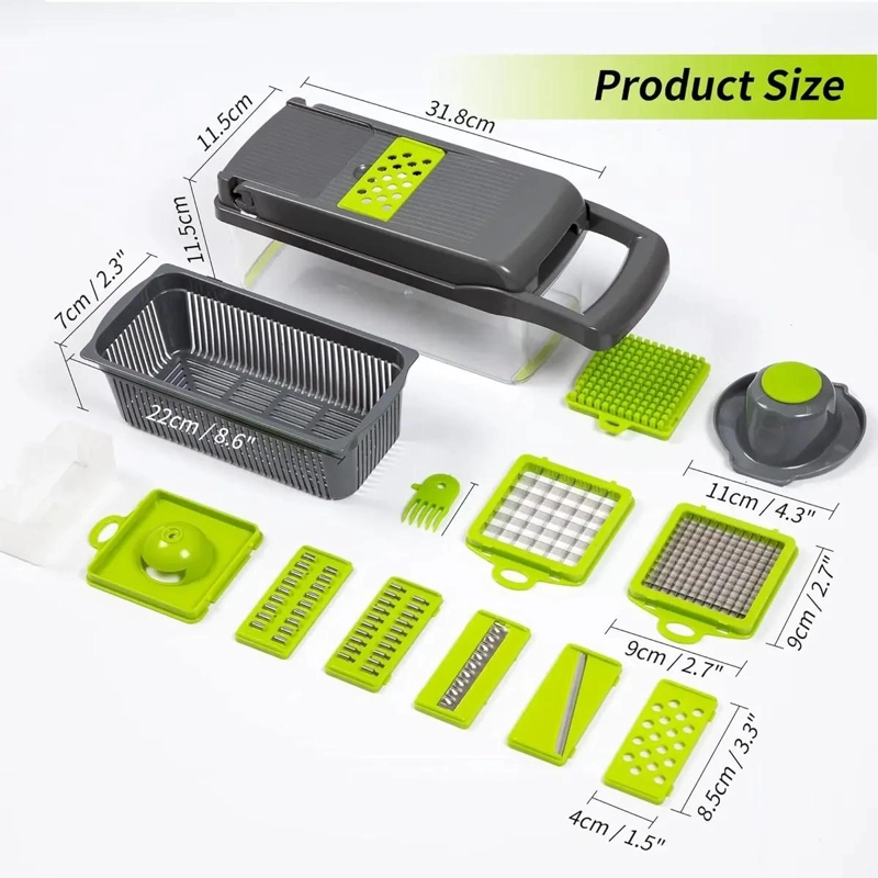 RALLADOR Y PICADOR MULTIUSO PARA FRUTAS Y VERDURAS CON DISEÑO PRACTICO - 5