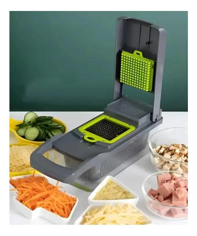 CORTADORA Y PICADORA MANUAL PARA VERDURAS Y QUESOS CON MULTIPLES FUNCIONES - 2