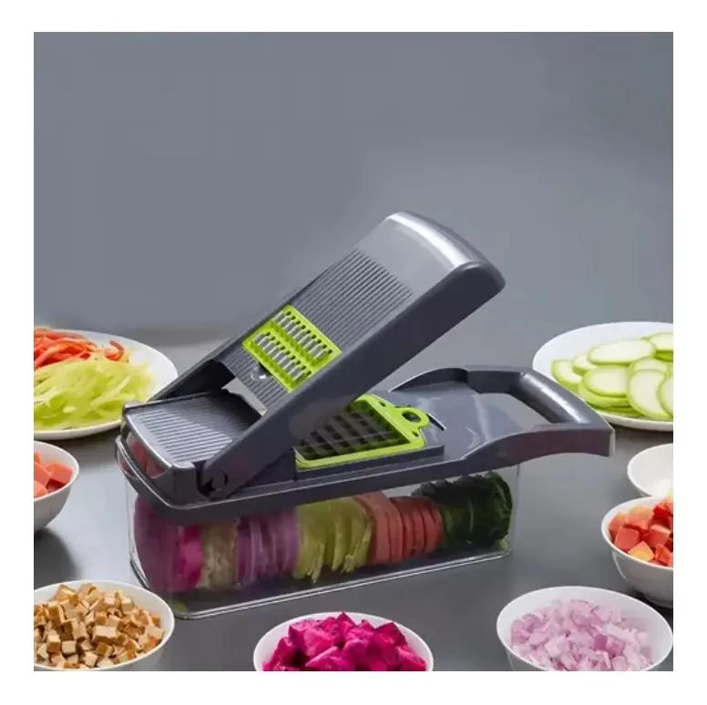 CORTADORA Y PICADORA MANUAL PARA VERDURAS Y QUESOS CON MULTIPLES FUNCIONES - 3