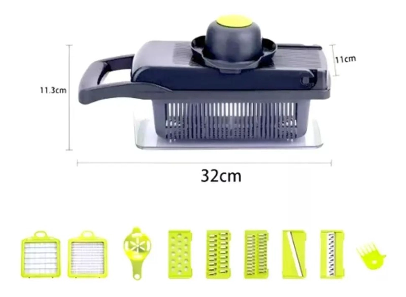 CORTADORA Y PICADORA MANUAL PARA VERDURAS Y QUESOS CON MULTIPLES FUNCIONES - 4