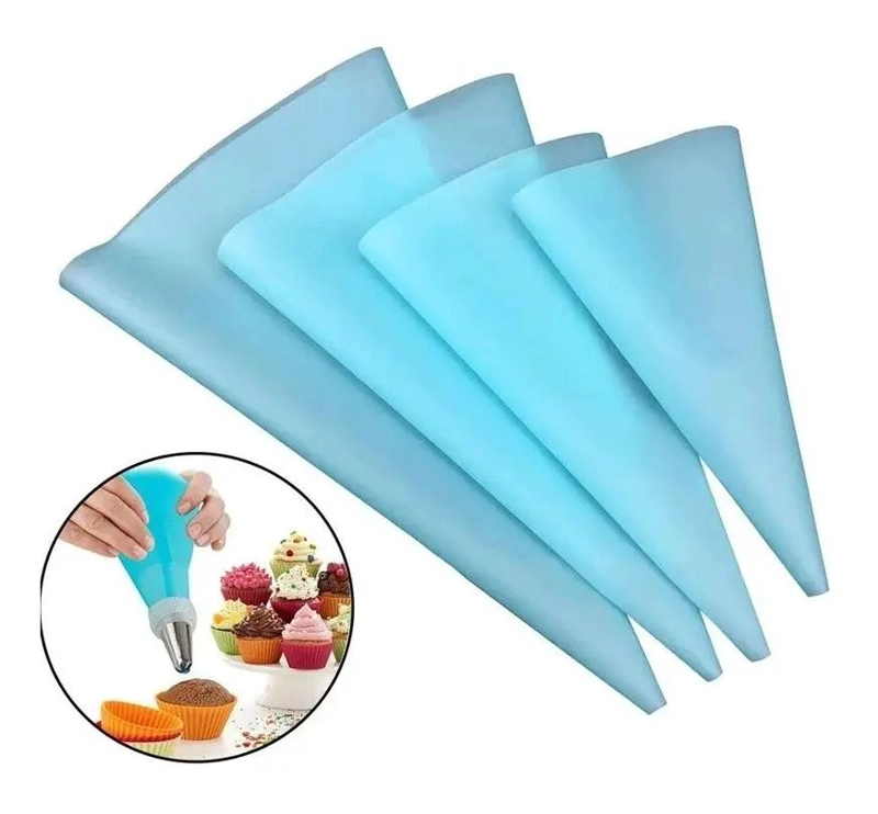 SET DE 5 MANGAS PASTELERAS REUTILIZABLES DE SILICONA EN VARIOS TAMAÑOS - 1