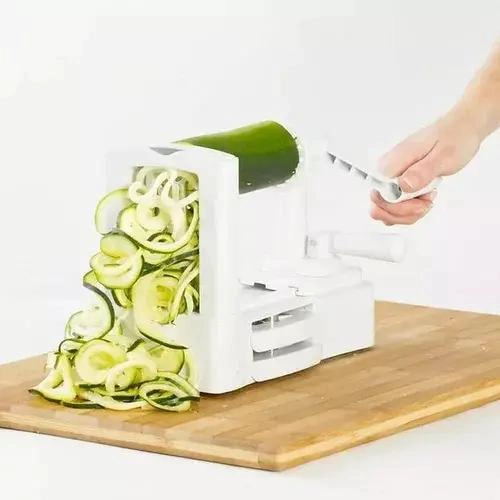 CORTADOR Y RALLADOR EN ESPIRAL PARA VERDURAS Y VEGETALES TIPO FIDEOS - 3
