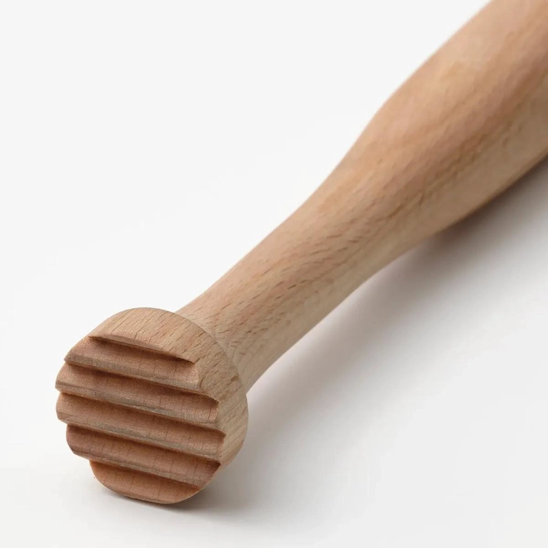 SET DE COCTELERA DE ACERO INOXIDABLE CON DETALLES EN MADERA DE 3 PIEZAS - 2