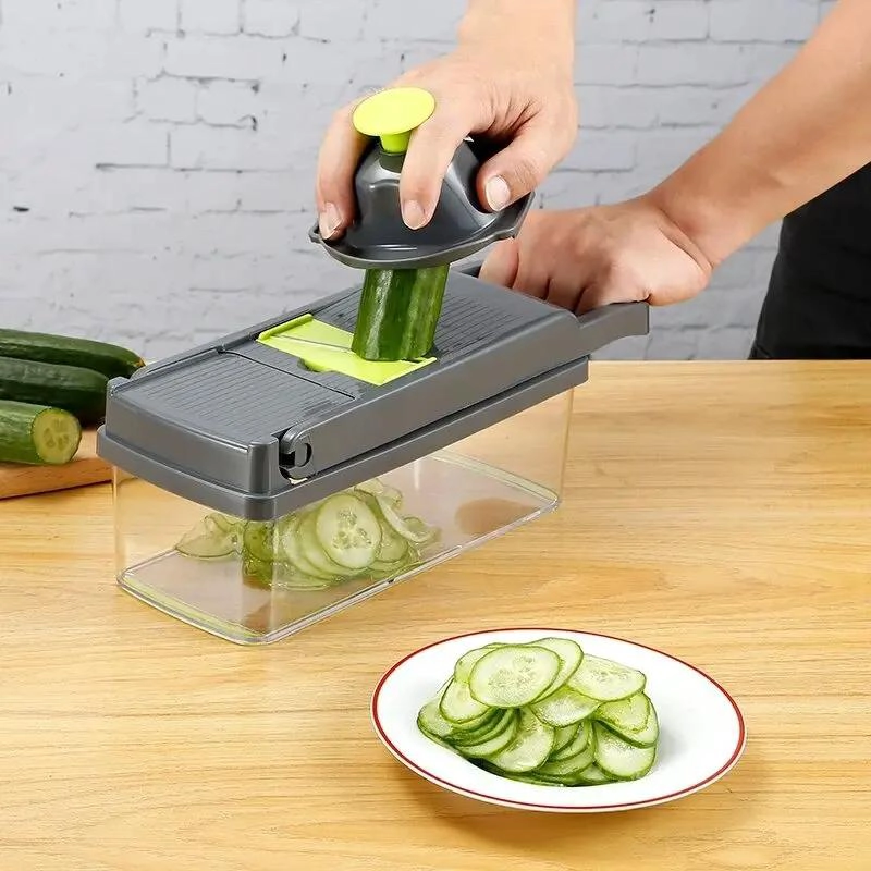 CORTADOR Y PICADOR MULTIFUNCIONAL PARA VERDURAS Y FRUTAS 14 EN 1 - 4