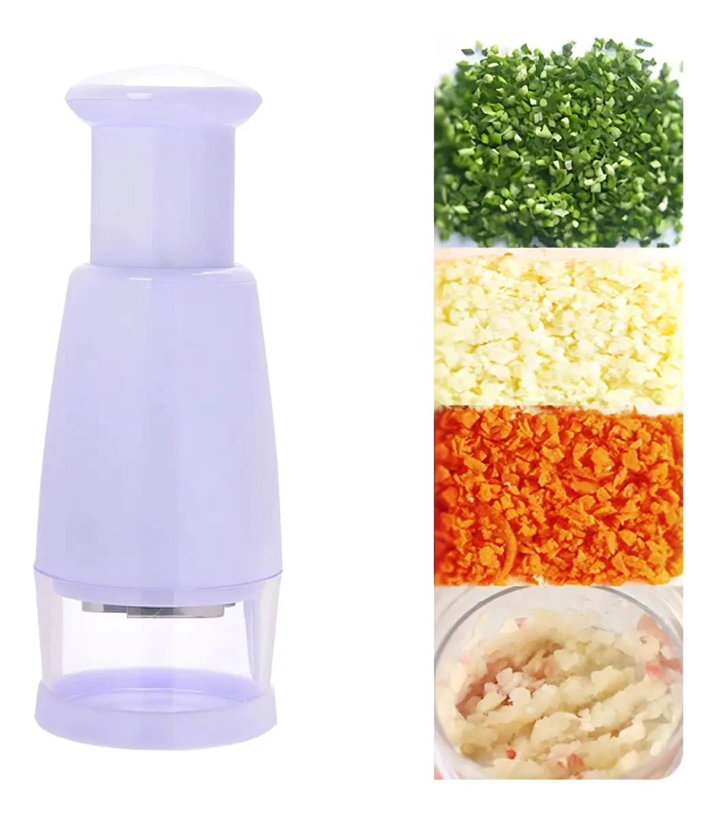 CORTADOR Y PICADOR MANUAL PARA VERDURAS Y AJO CON DISEÑO COMPACTO - 3