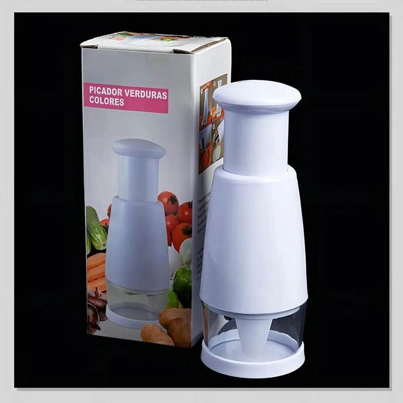CORTADOR Y PICADOR MANUAL PARA VERDURAS Y AJO CON DISEÑO COMPACTO - 4