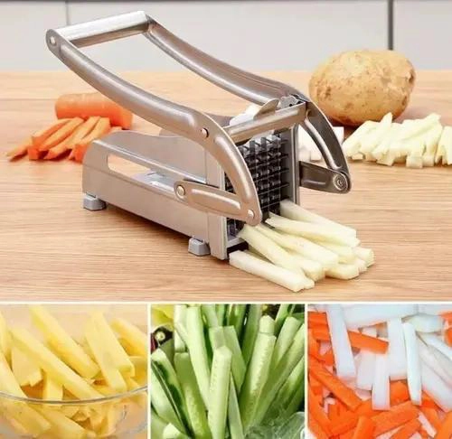 CORTADOR Y PICADOR DE PAPAS FRITAS Y VERDURAS EN ACERO INOXIDABLE - 1