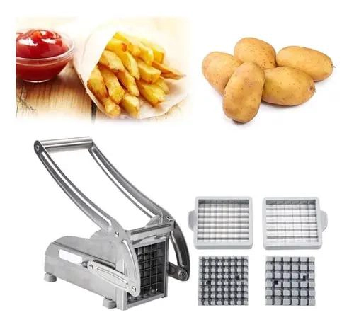 CORTADOR Y PICADOR DE PAPAS FRITAS Y VERDURAS EN ACERO INOXIDABLE - 2