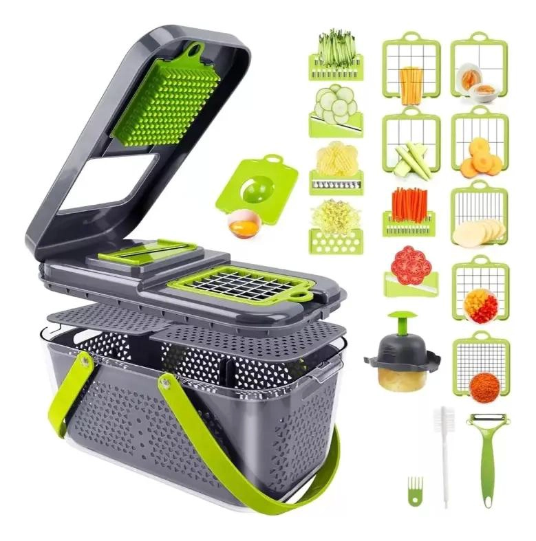 SET MULTIFUNCIONAL PARA PICAR VERDURAS Y FRUTAS CON VARIAS PIEZAS - 1