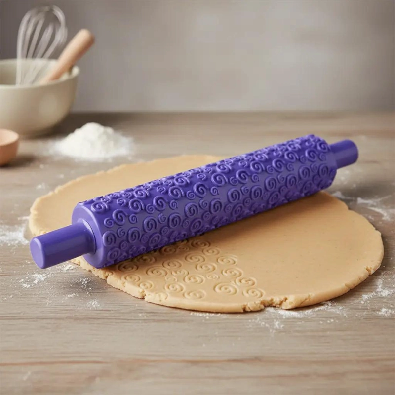 SET DE 3 RODILLOS CON RELIEVE PARA FONDANT Y MASAS DE REPOSTERIA - 1