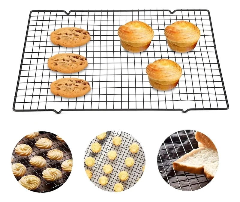 SET DE 3 REJILLAS PARA ENFRIAR GALLETAS DE 28 CM CON SUPERFICIE ANTIADHERENTE - 2