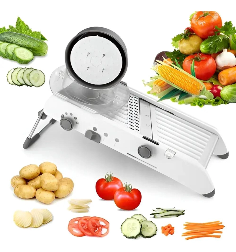 REBANADOR MANDOLINA CON 18 TIPOS DE CORTES PARA VERDURAS Y FRUTAS - 3